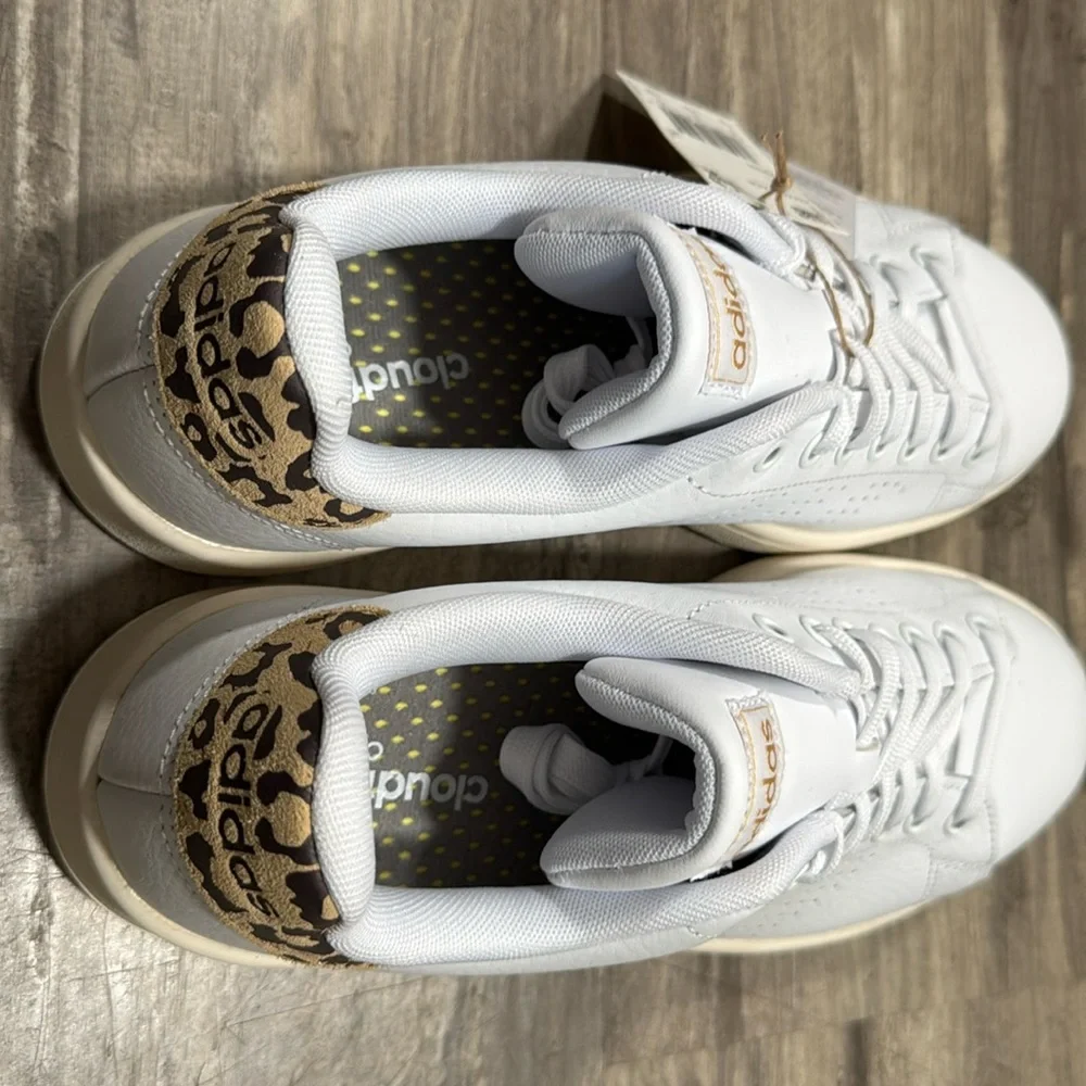 Brand NEW Adidas Cloudfoam Advantage Women’s Size 9.5 / leopard print! - Picture 3 of 6